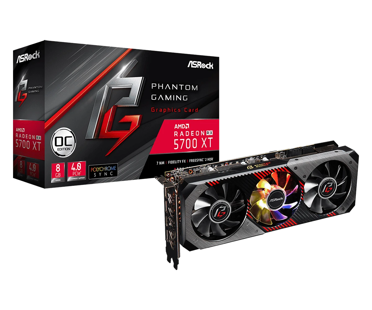 ASRock Radeon RX 5700 XT Phantom Gaming D 8G OC
